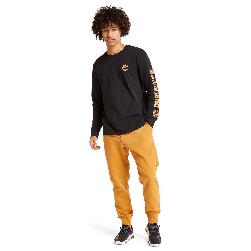 Pantalones Timberland Hombre Essential Logo Sweat Marrones - Chile QTL-650819